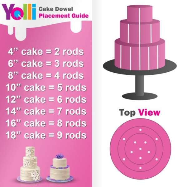 Cake Dowels / 10 Pcs